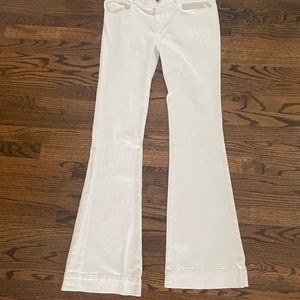 J Brand white high waist flare leg jeans size 30